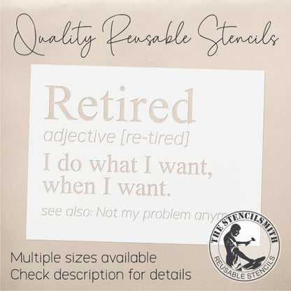 9524 Retired Definition Stencil