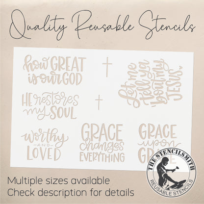 9528 Faith Collection Stencil