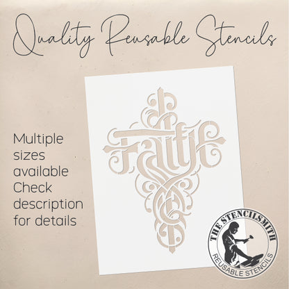 9531 Faith Cross Stencil