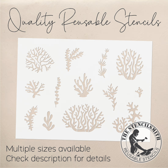 9538 Coral And Seaweed Stencil