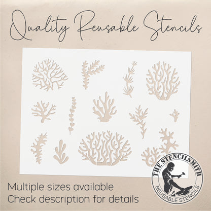 9538 Coral And Seaweed Stencil