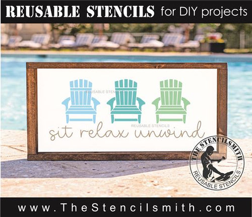 9542 Sit Relax Unwind Stencil - The Stencilsmith