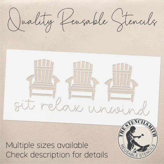 9542 Sit Relax Unwind Stencil