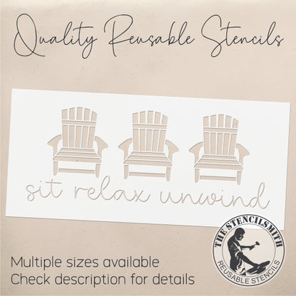 9542 Sit Relax Unwind Stencil