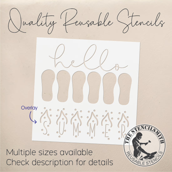 9544 Hello Summer Flip Flop Stencil