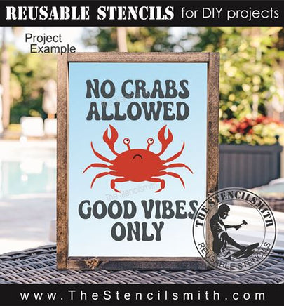 9549 No Crabs Allowed stencil - The Stencilsmith