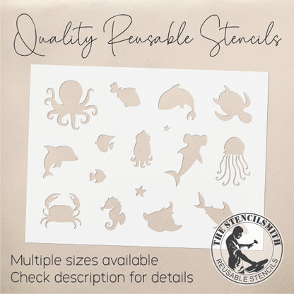 9539 Ocean Life Stencil