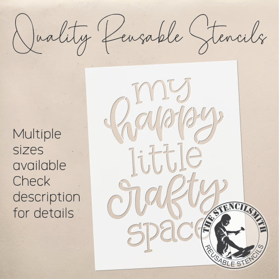 9551 My Happy Little Crafty Space Stencil