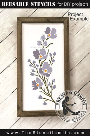 9558 Flower Branch Stencil - The Stencilsmith