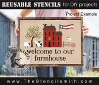 9559 welcome to our farmhouse stencil - The Stencilsmith