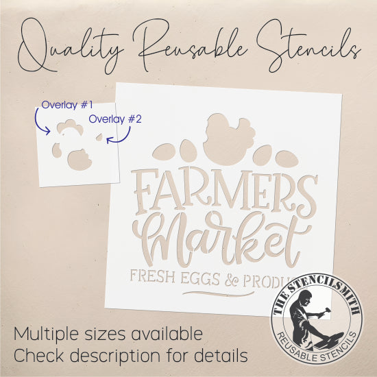 9561 Farmers Market Chicken Stencil