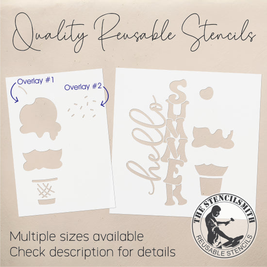 9562 Hello Summer Ice Cream Stencil