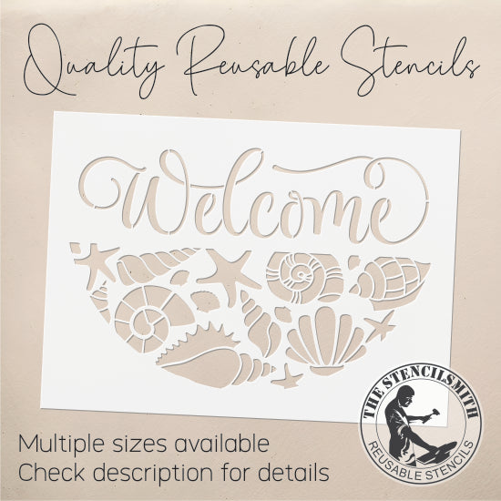9565 Welcome Seashells Stencil