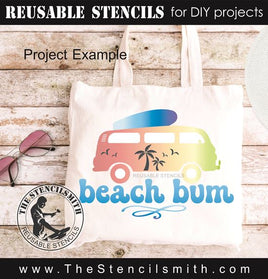 9566 Beach Bum van stencil - The Stencilsmith