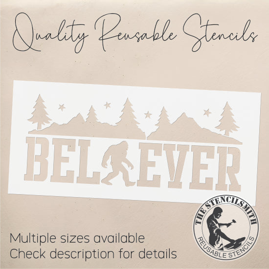 9572 Believer Bigfoot Stencil