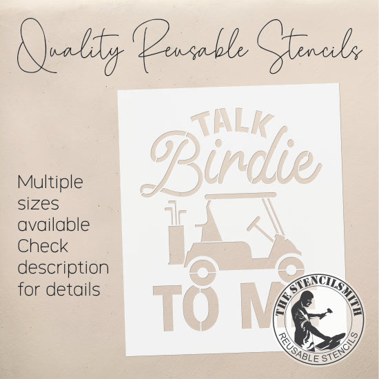 9574 Talk Birdie To Me Golf Stencil
