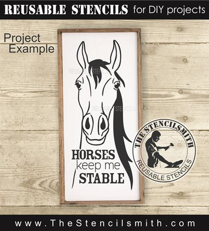 9584 Horses Keep Me Stable Stencil - The Stencilsmith