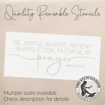 9585 Be Joyful In Hope Stencil