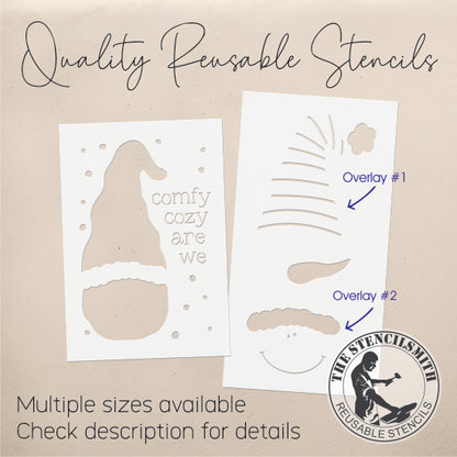 9588 Comfy Cozy Are We Snowman Stencil