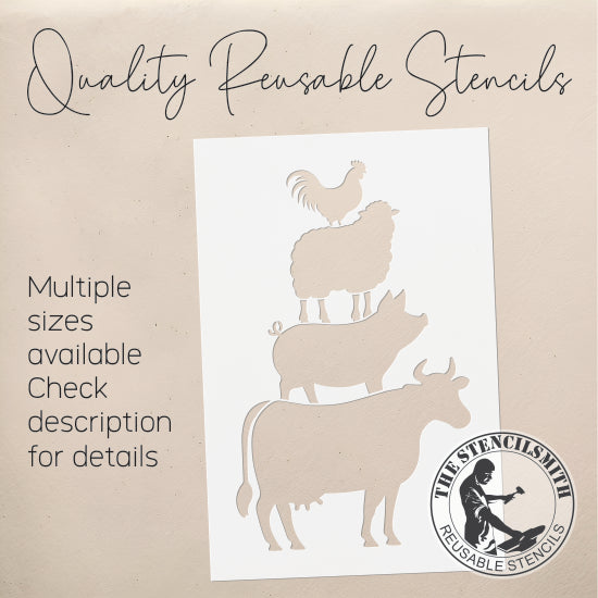 9589 Farm Animal Stack Stencil