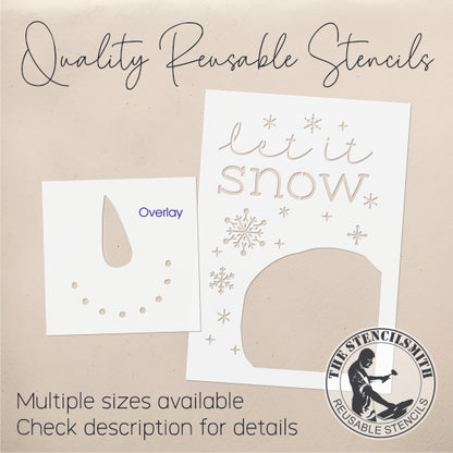 9590 Let It Snow Snowman Stencil