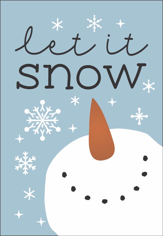 9590 Let It Snow Snowman Stencil - The Stencilsmith