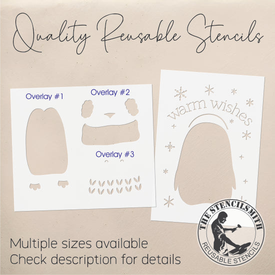 9592 Warm Wishes Penguin Stencil