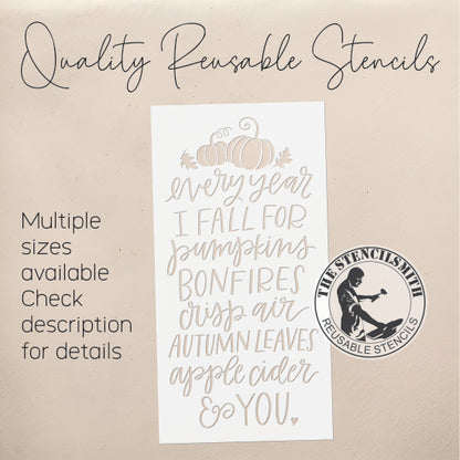 9595 Every Year I Fall For Stencil