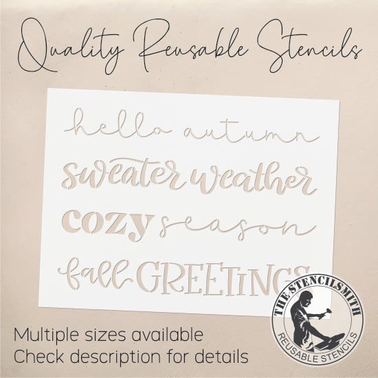 9596 Fall Phrase Collection Stencil