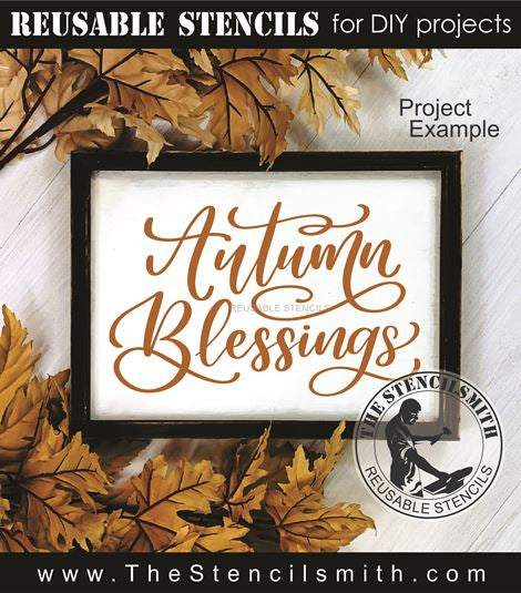 9600 Autumn Blessings Stencil - The Stencilsmith