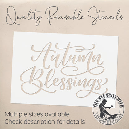 9600 Autumn Blessings Stencil