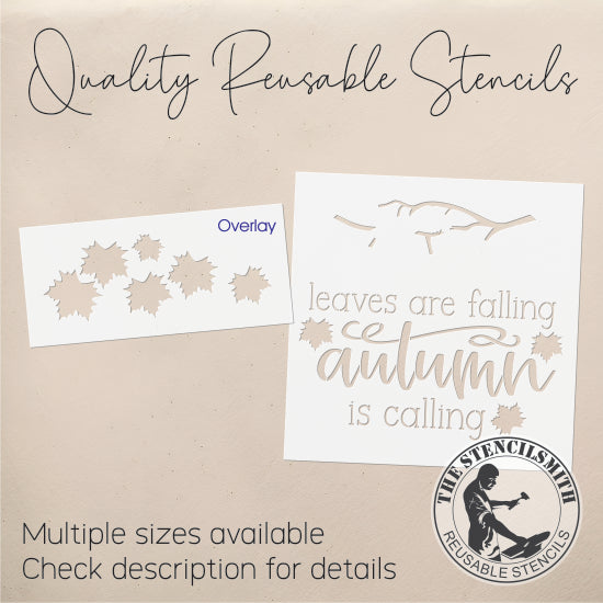 9606 Leaves Are Falling Autumn Stencil