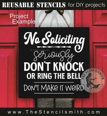 9608 No Soliciting seriously Stencil - The Stencilsmith