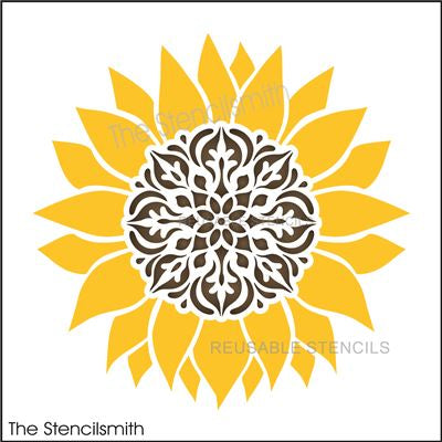 9609 sunflower mandala stencil - The Stencilsmith