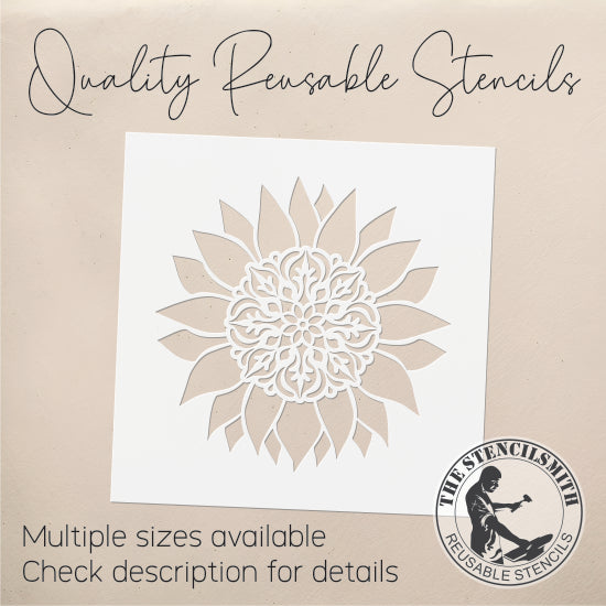 9609 Sunflower Mandala Stencil