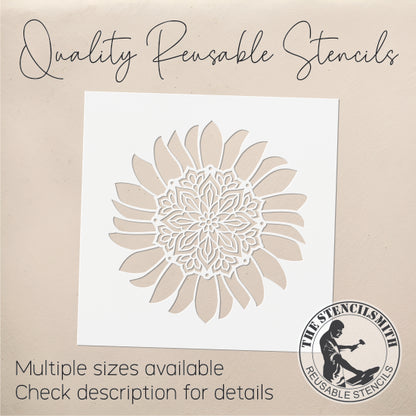 9612 Sunflower Mandala Stencil