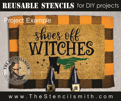 9613 shoes off witches stencil - The Stencilsmith