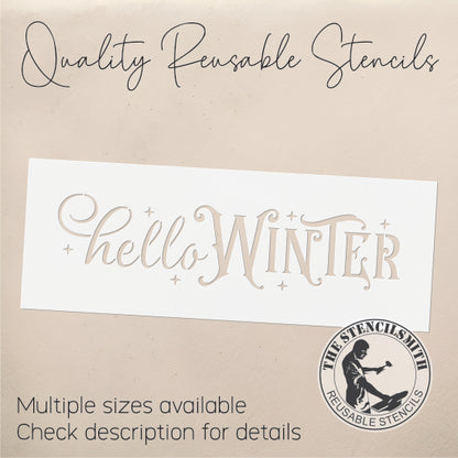 9614 Hello Winter Stencil