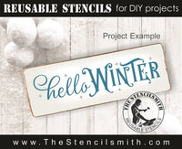 9614 hello winter stencil