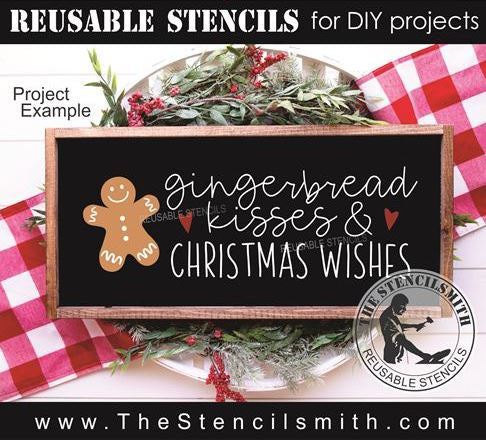 9621 gingerbread kisses stencil - The Stencilsmith