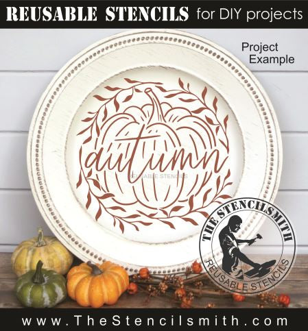 9630 autumn pumpkin stencil - The Stencilsmith