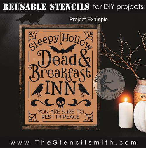 9635 Sleepy Hollow Dead & Breakfast stencil - The Stencilsmith