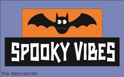 9643 Spooky Vibes bat - BLOCK set stencils - The Stencilsmith