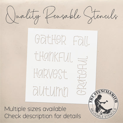 9645 Fall Words Stencil