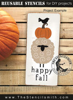 9648 happy fall sheep stencil