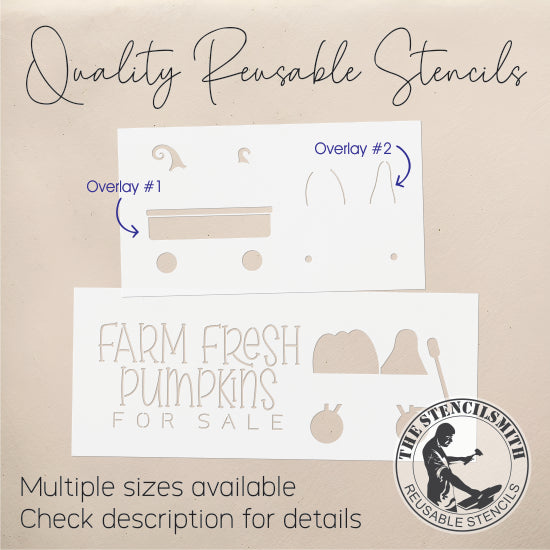 9652 Farm Fresh Pumpkins Wagon Stencil