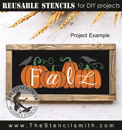 9653 Fall pumpkins stencil - The Stencilsmith