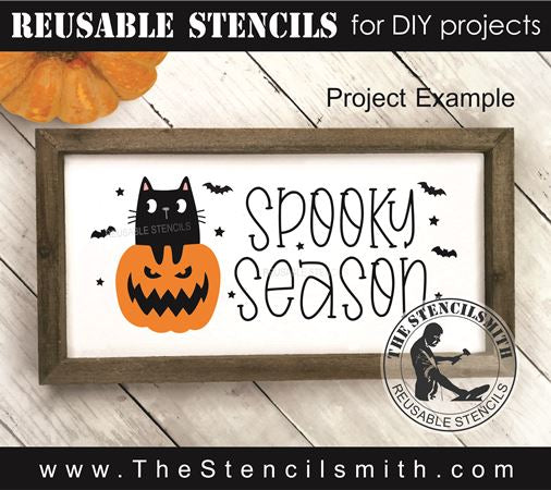 9669 spooky season cat stencil - The Stencilsmith