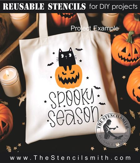 9669 spooky season cat stencil - The Stencilsmith