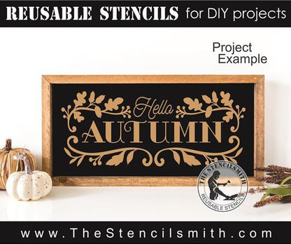 9671 Hello Autumn stencil - The Stencilsmith